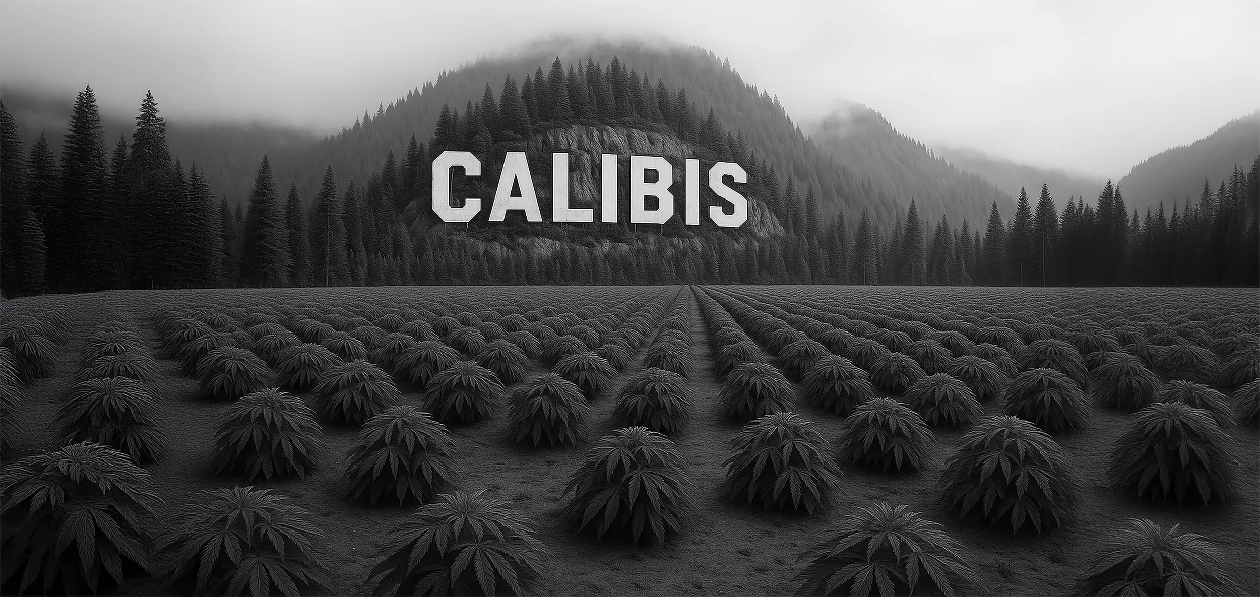 Calibis Farms founders — Tomas, AJ and Lenny — standing on their California cannabis farm